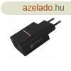 Hlzati adapter Swissten 2x USB QC 3.0 + USB, 23W, fekete