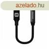 Audio adaptr Swissten Lightning/Jack (samica) 0.15m, fekete