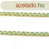 Strasszlnc - arany szn - Light Turquoise Green - 2mm