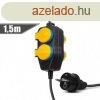 Kltri eloszt fedllel - 1,5 m - 4 x 230V - 3 x 1,5 mm2, g