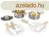 PlaytTive Cooking Set, 18 rszes jtk fa + nemesacl konyha