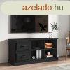 fekete szerelt fa TV-szekrny 102 x 35,5 x 47,5 cm