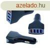 USB szivargyjt tlt 4db USB porttal QC3/36 Watt/ 7A 12/24