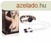  LEOPARD FRENZY SILICONE GAG BALL, NIPPLE CLAMPS 