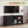 vidaXL fekete szerelt fa TV-szekrny 102 x 35,5 x 47,5 cm