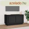 vidaXL fekete szerelt fa TV-szekrny 80x35x45 cm