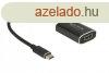 Delock 62988 HDMI - USB Type-C Adapterkbel Fekete