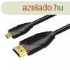 Mikro HDMI-kbel 1 m-es szellznyls VAA-D03-B100 (fekete)