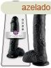 King Cock 10 hers dild (25 cm) - fekete