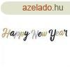 Happy New Year glitteres fzr fekete, arany, ezst 2, 5m