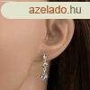 Fgg flbeval, 925 ezst, hrom kerek Swarovski kristly 