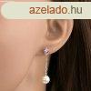 925 ezst flbeval, lila cirknis virg, fehr gyngy a p