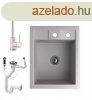 Grnit mosogat NERO Parma + magastott inox csaptelep + dug