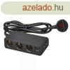 Szivargyjt eloszt 3-as + 4db USB + voltmr 12-24V AM0375