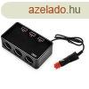 Szivargyjt eloszt 3-as + 3db USB-vel 120Watt 10V-30V-ig A