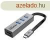 Promate USB Hub - MEDIAHUB C3 (USB-C 4in1 HUB, 1x4K HDMI, 2x