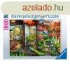 Ravensburger Puzzle 1000 db - Japn kert, teahz