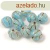 Melon gyngy - Aqua Blend Gold - 8mm