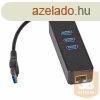 Akyga Hub USB 3.0 3-ports + RJ45 AK-AD-32