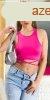  Rvid pink crop top szexi XS-M mret 