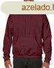 Kenguru zsebes kapucnis pulver, Gildan GI18500, Maroon-3XL