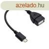 Akyga AK-AD-09 USB-A /microUSB-B adapter cable 0,15m Black