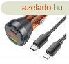 Hoco NZ12B auts tlt USB QC 18W + Type-C 30W, digitlis ki