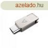 V7 128GB Flash Drive USB3.2 + Type-C Silver