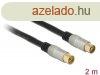DeLock Antenna Cable IEC Plug > IEC Jack RG-6/U quad shie