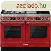 Smeg CPF120IGMPR Portofino kombinlt tzhely piros 120cm