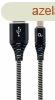 Gembird CC-USB2B-AMmBM-2M-BW Premium cotton braided microUSB