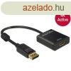 Delock DisplayPort 1.2 -> HDMI M/F aktv adapter 0.2m fek