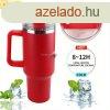 Duplafal rozsdamentes acl vizespalack, 1l - Piros