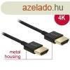 Delock HDMI 2.0 M/M video jelkbel 2m fekete slim premium 4K