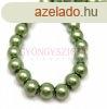 Tekla goly gyngy - Metallic Light Green - 6mm (szlon - kb