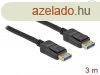 DeLock DisplayPort cable 10K 60Hz 54Gbps ABS housing 3m Blac