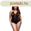 / BACI Plus Size - nyakpntos, ttetsz body- fekete (XL-XXL