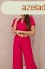 Elegns jumpsuit dekoratv vvel, 5877 fukszia