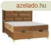 Boxspring &#xE1;gy 160x200, vil&#xE1;gosbarna, GOLDB