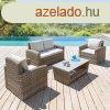 Rattan SANTORINI kszlet 4 f rszre (barna)