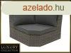 Rattan sarok rsz BORNEO LUXURY (szrke)