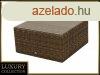 Rattan asztal / puff 73 x 73 cm BORNEO LUXURY (barna)