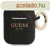 Guess GUA2SGGEK AirPods 1/2 tok fekete szilikon csillog