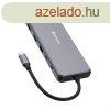 USB eloszt-HUB, 2xUSB-C PD/2xHDMI/DP/6xUSB-A/RJ45/audio, VE