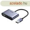 UGREEN CM449 USB-A 3.0 - HDMI/VGA adapter (szrke)