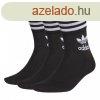 ADIDAS ORIGINALS-MID CUT CRW SCK-BLACK/WHITE 3 PCK Fekete 40