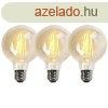 3 db E27 szablyozhat LED-izzlmpa, arany vonal G95 5W 450