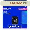 Goodram microSDHC 64GB Class 10 memriakrtya SD adapterrel 