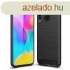 Huawei P40 Lite E / Y7P szilikon tok, fekete, Carbon fiber