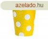 Srga Yellow Polka Dots papr pohr 6 db-os 270 ml